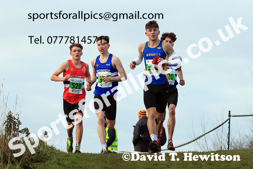 Mens under-20s 2024 NECAA Cross Country Champs., Temple Park, South Shields. Photo: David T. Hewitson/Sports for All Pics